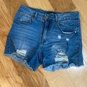 Black Label C’est to! Distressed Jean Shorts